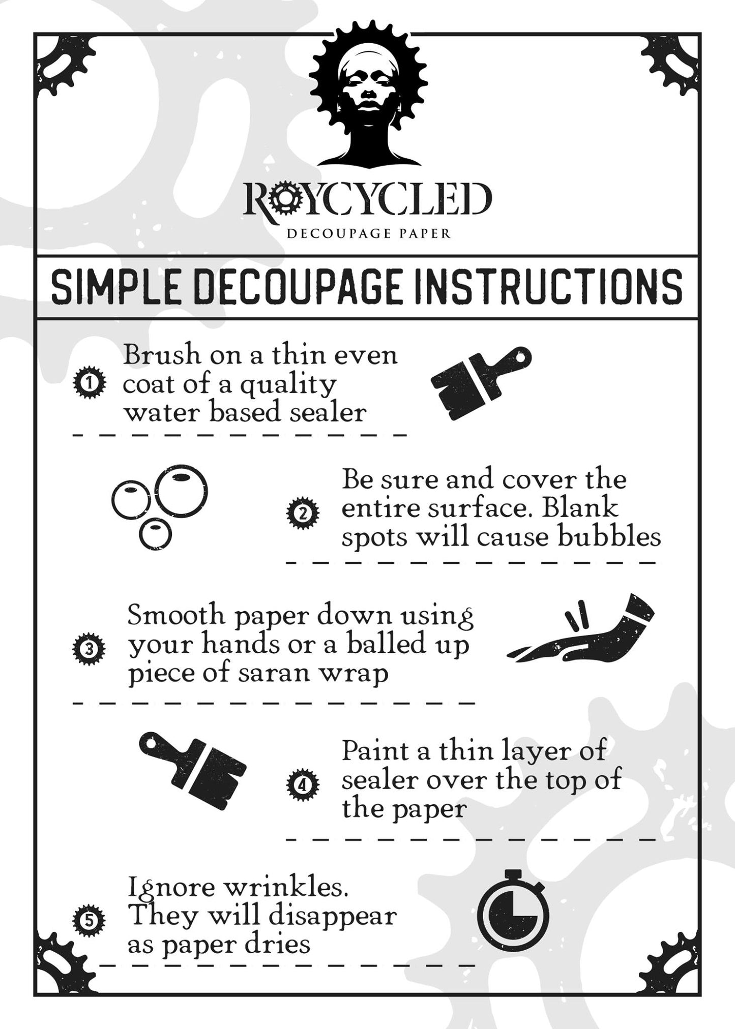 Grungy Floral Decoupage Paper