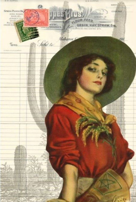 Cowgirl Decoupage Paper
