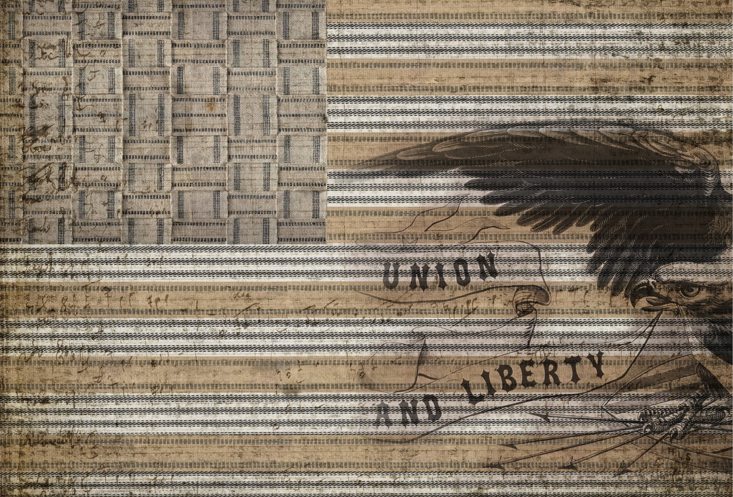 Union and Liberty Decoupage Paper Sheet